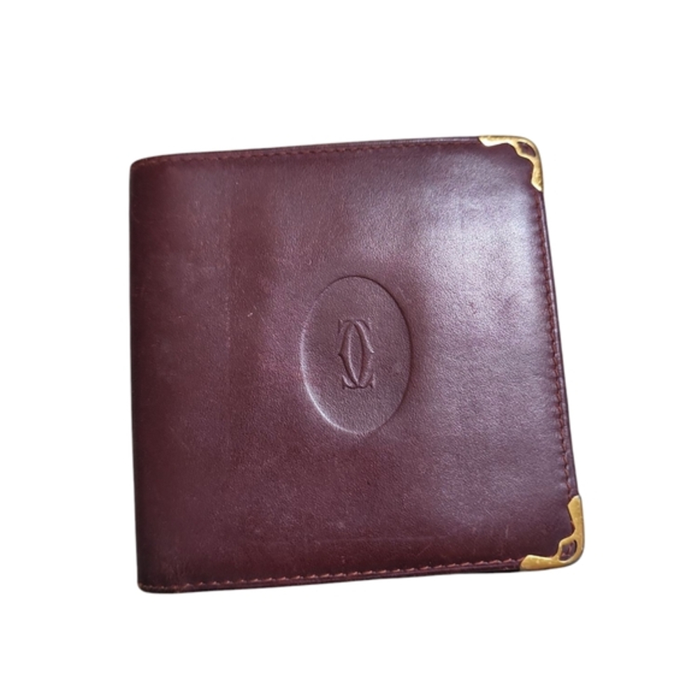 Cartier Burgandy Mens Wallet